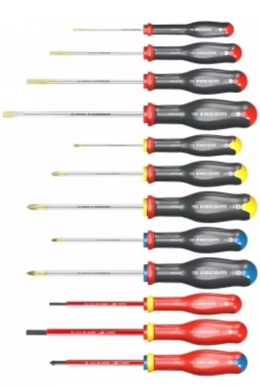 Jeu De 12 Tournevis Protwist FACOM - AT.J12R1PB 1 Jeu De 12 Tournevis Protwist FACOM - AT.J12R1PB