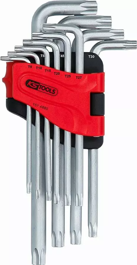 Jeu De Clés Mâles Coudées Torx Longues KSTOOLS - 10 Pièces - 151.4880 1 Jeu De Clés Mâles Coudées Torx Longues KSTOOLS - 10 Pièces - 151.4880