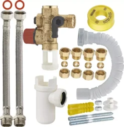 Kit Complet De Raccordement Facile (sans Soudure 1/2' NOYON & THIEBAULT - Ø Tube Cuivre 14 Et 16 Mm) De Chauffe-eau Avec Groupe De Sécurité Droit - 7721-ECOC1