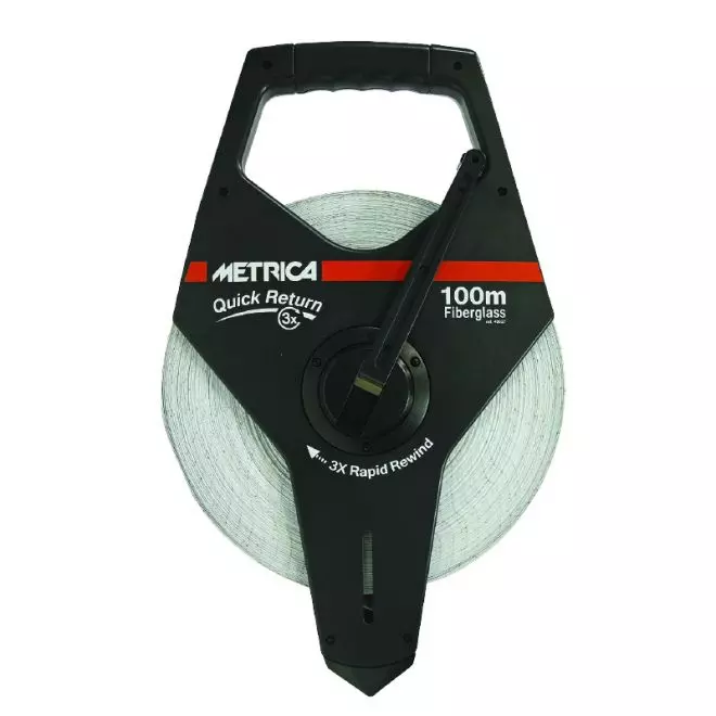 Mesure Longue Fibre Quick Return METRICA 100m X 13mm - 40027 1 Mesure Longue Fibre Quick Return METRICA 100m X 13mm - 40027