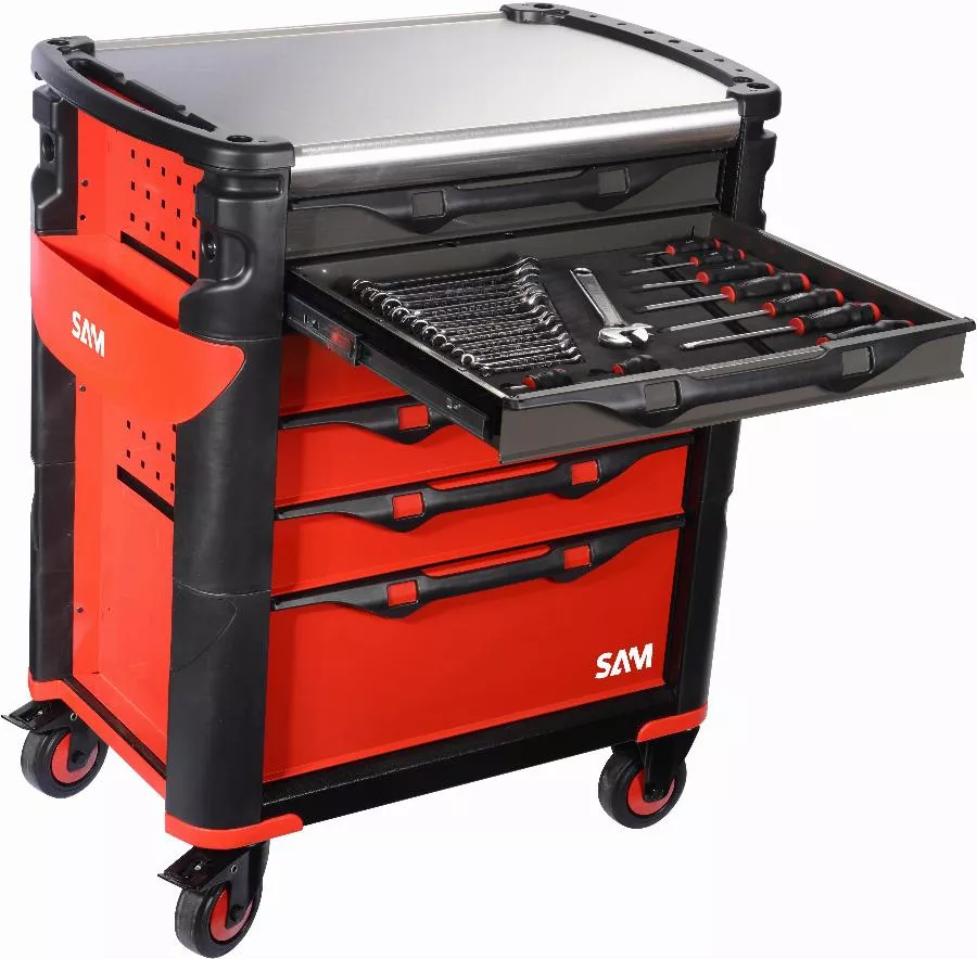 Servante 6 Tiroirs + 200 Outils De Maintenance Indus. SAM OUTILLAGE Modules Mousse - 416-200M 2 Servante 6 Tiroirs + 200 Outils De Maintenance Indus. SAM OUTILLAGE Modules Mousse - 416-200M – Image 2