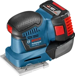 Ponceuse Vibrante BOSCH GSS 18V-10 - 2 Batteries 18V 5.0Ah, Chargeur Et Coffret + 3 Feuilles Abrasives Et 3 Plaques - 06019D0201