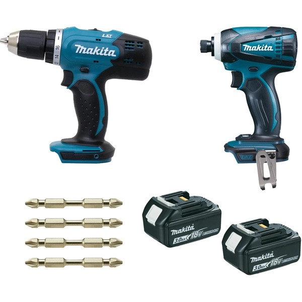 LOT MAKITA 18V Li-Ion 3Ah : Perceuse Visseuse DDF453 + Visseuse à Chocs DTD146 - DLX2022SJ3 1 LOT MAKITA 18V Li-Ion 3Ah : Perceuse Visseuse DDF453 + Visseuse à Chocs DTD146 - DLX2022SJ3