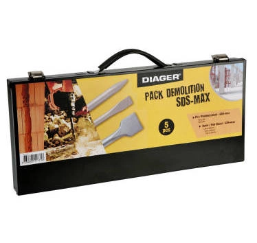 Coffret Pic Et Burin DIAGER SDS Max - 5 Pièces - 315C 2 Coffret Pic Et Burin DIAGER SDS Max - 5 Pièces - 315C – Image 2