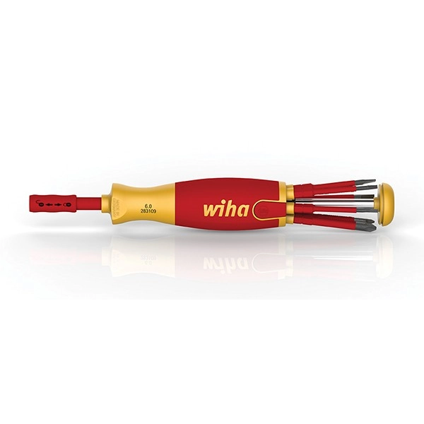 Tournevis Porte Embout Slim VDE 75 Mm WIHA Liftup - 6 Embouts FENTE /PH /XENO PZ2 - 38611 1 Tournevis Porte Embout Slim VDE 75 Mm WIHA Liftup - 6 Embouts FENTE /PH /XENO PZ2 - 38611