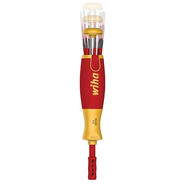 Tournevis Porte Embout Slim VDE 75 Mm WIHA Liftup - 6 Embouts FENTE /PH /XENO PZ2 - 38611 2 Tournevis Porte Embout Slim VDE 75 Mm WIHA Liftup - 6 Embouts FENTE /PH /XENO PZ2 - 38611 – Image 2