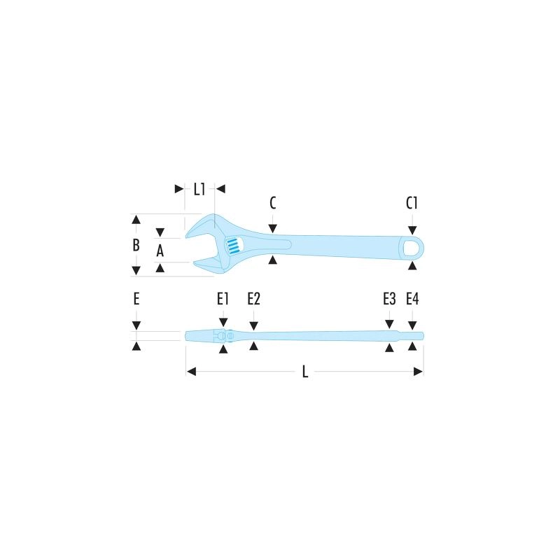 Clé à Molette 12" FACOM Réglage Rapide - Lg.301 Ouv. 41 Mm - 101.12G 1 Clé à Molette 12" FACOM Réglage Rapide - Lg.301 Ouv. 41 Mm - 101.12G