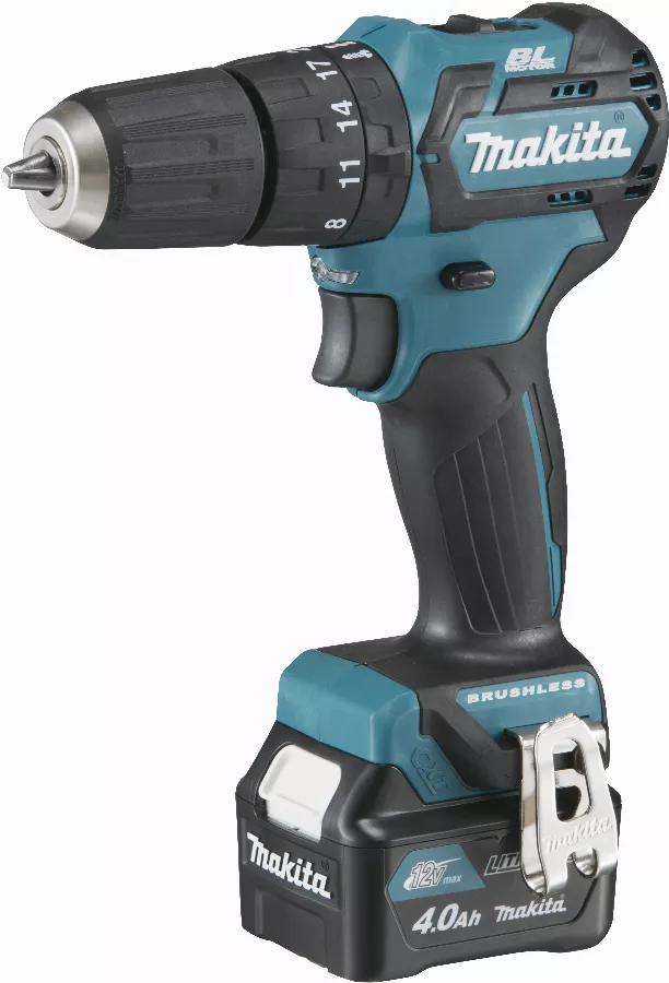 Perceuse Visseuse à Percussion 12 V CXT Li-Ion 4 Ah Ø 10 Mm MAKITA - 2 Batteries, Chargeur, Coffret - HP332DSMJ 1 Perceuse Visseuse à Percussion 12 V CXT Li-Ion 4 Ah Ø 10 Mm MAKITA - 2 Batteries, Chargeur, Coffret - HP332DSMJ