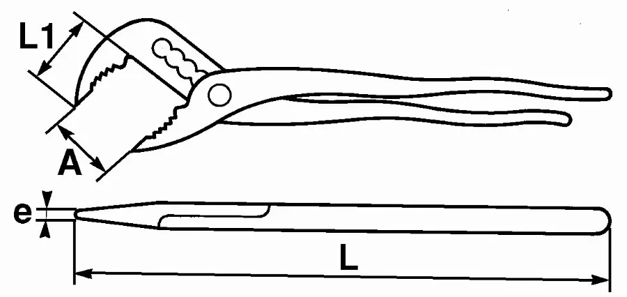 Pince Multiprise A Crans Demi-lune 260 Mm SAM - 19925CP 2 Pince Multiprise A Crans Demi-lune 260 Mm SAM - 19925CP – Image 2
