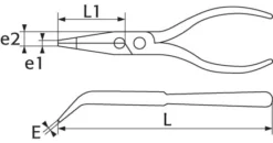 Pince Bec Demi Rond Coude Bimatiere Avec Ressort 200 Mm SAM - 239R20GFME -Magasin D'outils Professionnels SAM01219 5