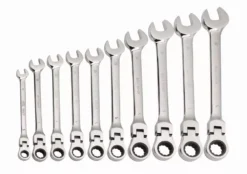 Jeu De 10 Clés Mixtes A Cliquet Articulee SAM - 50CTJ10