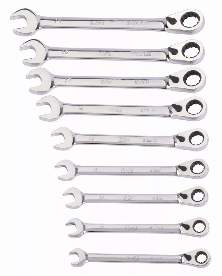 Jeu De 9 Clés Mixtes A Cliquet Multi-empreinte SAM - 50HCJ9 1 Jeu De 9 Clés Mixtes A Cliquet Multi-empreinte SAM - 50HCJ9