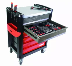 Servante Servi-630n + Compo 65 Outils De Maintenance Industrielle En Modules Mousses SAM - CPP65MS