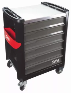 Servante 6 Tiroirs Grise SAM - SERVI630NG