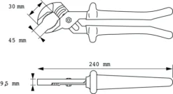 Pince Multiprise A Crans Demi-lune Isolee SAM - Z19925 -Magasin D'outils Professionnels SAM05962 5