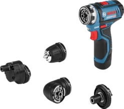 Perceuse/Visseuse BOSCH GSR 12 V-15 FC - Multifonction FlexiClick SET + 2 Batteries 2.0 Ah + 4 Accessoires - 06019F6000 -Magasin D'outils Professionnels VOA60093 2