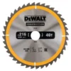 Lame Scie Circulaire Stationnaire 216x30 Mm 40 Dents Construction DEWALT - DT1953