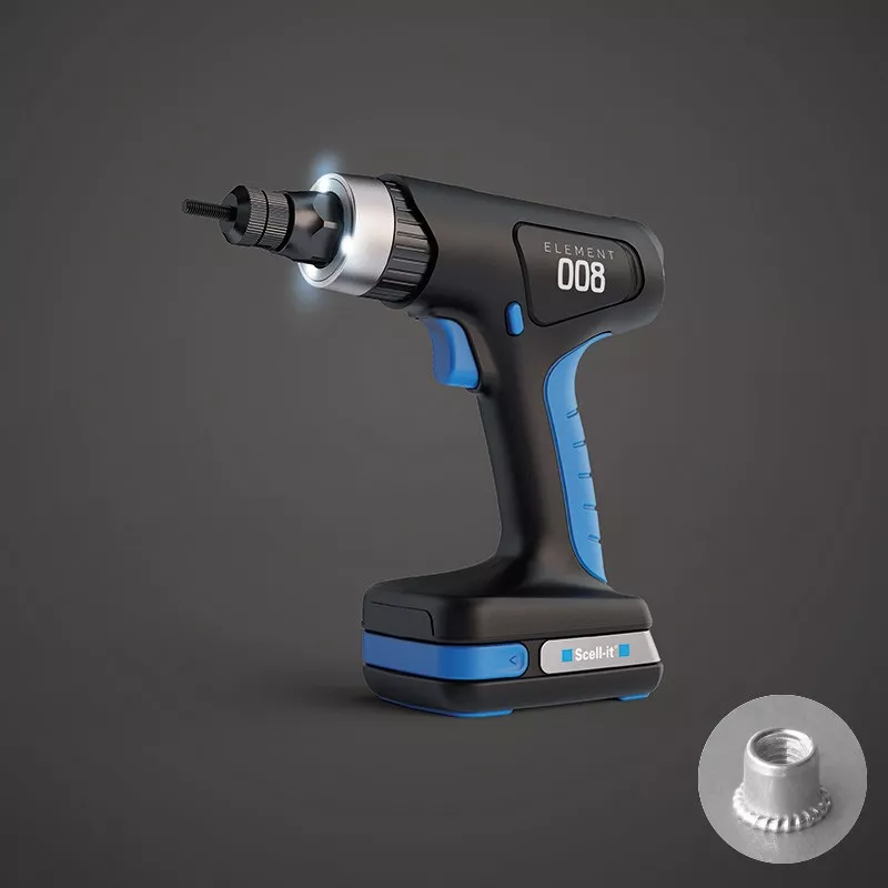 Riveteuse 18V SCELL IT Pour M3 - M6 - Sans Batterie - E-008-BODY 2 Riveteuse 18V SCELL IT Pour M3 - M6 - Sans Batterie - E-008-BODY – Image 2