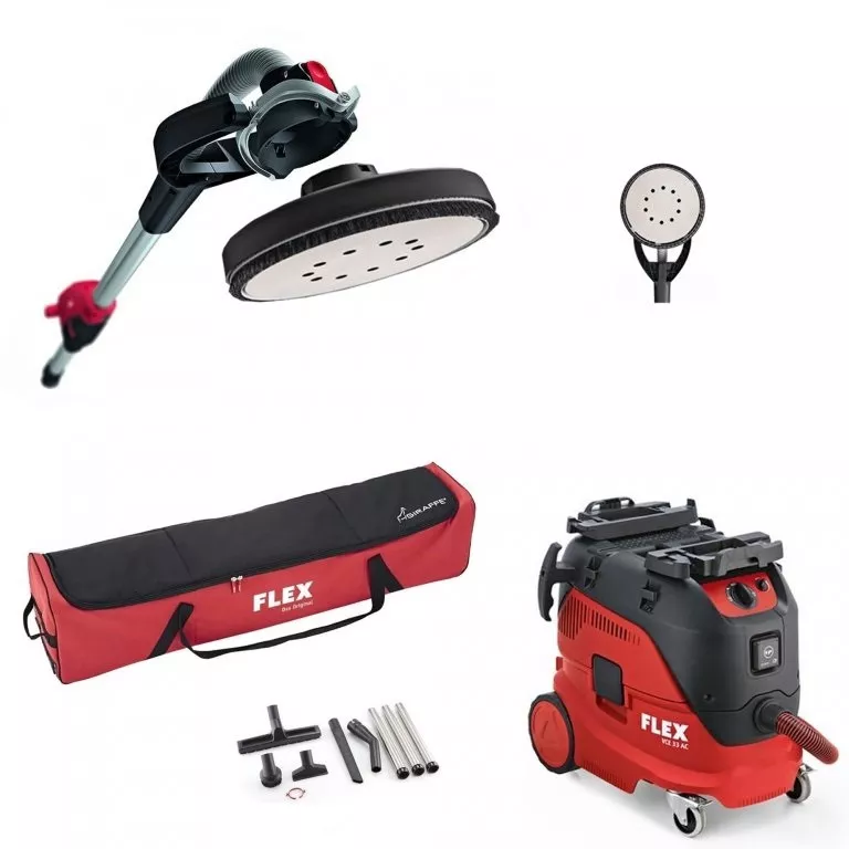 Girafe GE7 + Housse + Aspirateur 30 L VCE 33 AC + 2 Têtes De Ponçage FLEX - 920112 1 Girafe GE7 + Housse + Aspirateur 30 L VCE 33 AC + 2 Têtes De Ponçage FLEX - 920112