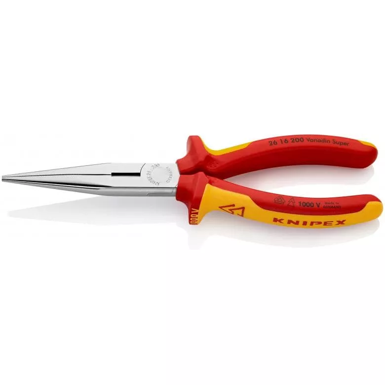 Pince Demi-ronde Avec Tranchant KNIPEX Bec De Cigogne - Isolé 1000V - 200 Mm - 26 16 200 1 Pince Demi-ronde Avec Tranchant KNIPEX Bec De Cigogne - Isolé 1000V - 200 Mm - 26 16 200
