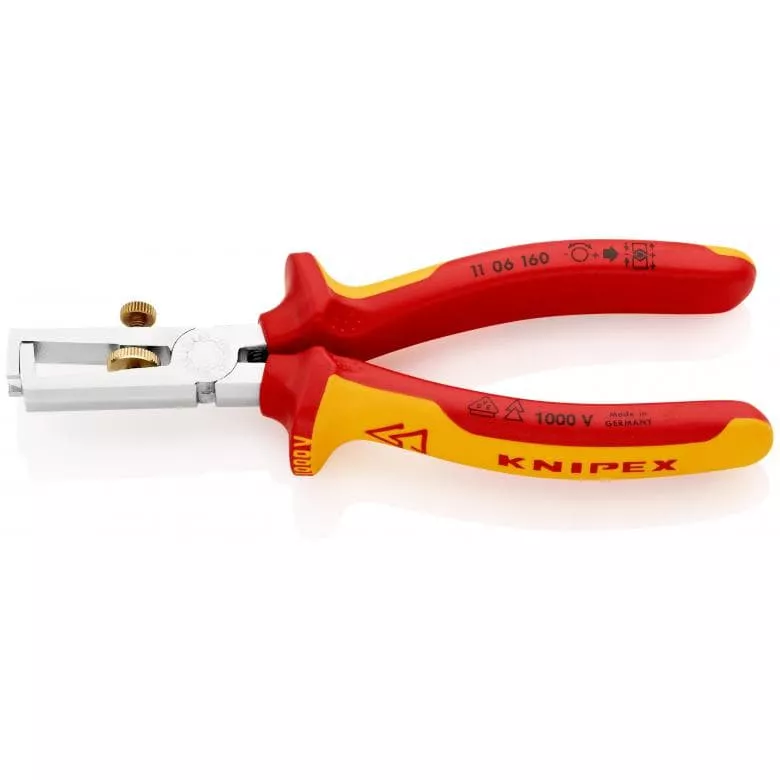 Pince à Dénuder KNIPEX Ressort D'ouverture Universel - Isolé 1000 V - 160 Mm - 11 06 160 2 Pince à Dénuder KNIPEX Ressort D'ouverture Universel - Isolé 1000 V - 160 Mm - 11 06 160 – Image 2