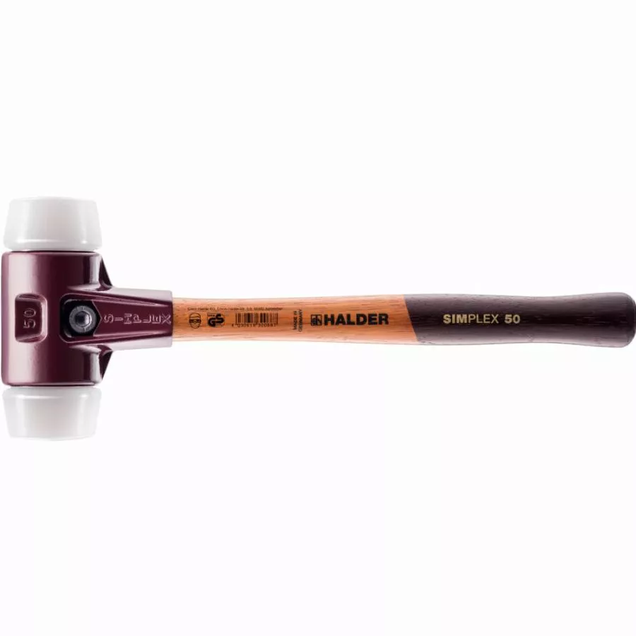 Maillet HALDER SIMPLEX Superplastique Avec Boîtier En Fonte Malléable Et Manche En Bois - D=60 Mm - 3007.060 1 Maillet HALDER SIMPLEX Superplastique Avec Boîtier En Fonte Malléable Et Manche En Bois - D=60 Mm - 3007.060