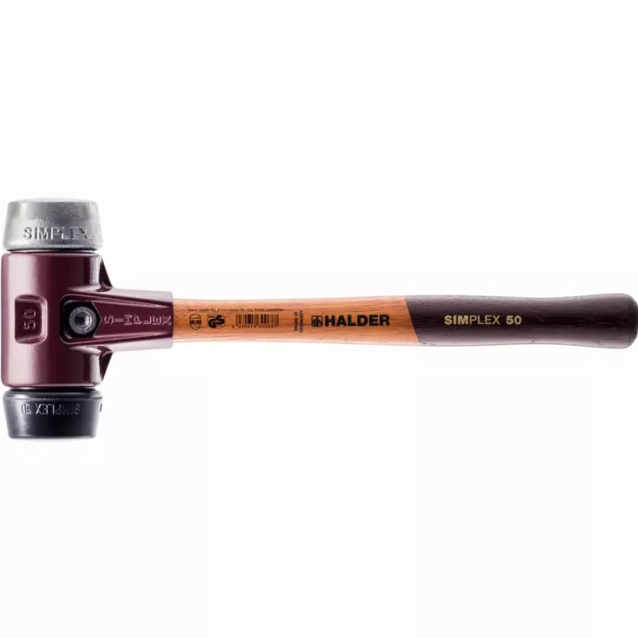 Maillet HALDER SIMPLEX Caoutchouc Chargé / Métal Doux Avec Boîtier En Fonte Malléable Et Manche En Bois - D=30 Mm - 3029.030 1 Maillet HALDER SIMPLEX Caoutchouc Chargé / Métal Doux Avec Boîtier En Fonte Malléable Et Manche En Bois - D=30 Mm - 3029.030