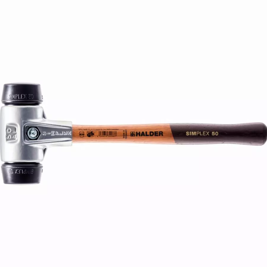 Maillet HALDER SIMPLEX Caoutchouc Chargé Avec Boîtier En Aluminium Et Manche En Bois - D=50 Mm - 3102.050 1 Maillet HALDER SIMPLEX Caoutchouc Chargé Avec Boîtier En Aluminium Et Manche En Bois - D=50 Mm - 3102.050