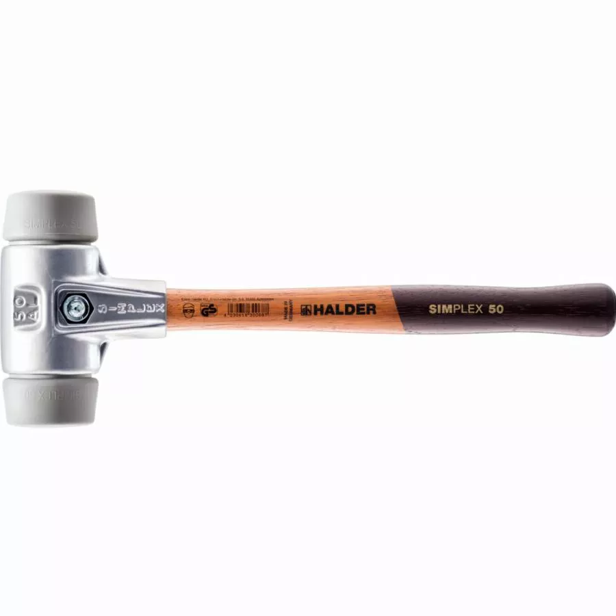 Maillet HALDER SIMPLEX TPE Moyen Avec Boîtier En Aluminium Et Manche En Bois - D=60 Mm - 3103.060 1 Maillet HALDER SIMPLEX TPE Moyen Avec Boîtier En Aluminium Et Manche En Bois - D=60 Mm - 3103.060