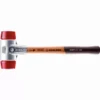 Maillet HALDER SIMPLEX Plastique Avec Boîtier En Aluminium Et Manche En Bois - D=50 Mm - 3106.050
