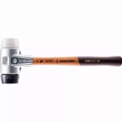 Maillet HALDER SIMPLEX Caoutchouc Chargé / Superplastique Avec Boîtier En Aluminium Et Manche En Bois - D=30 Mm - 3127.030