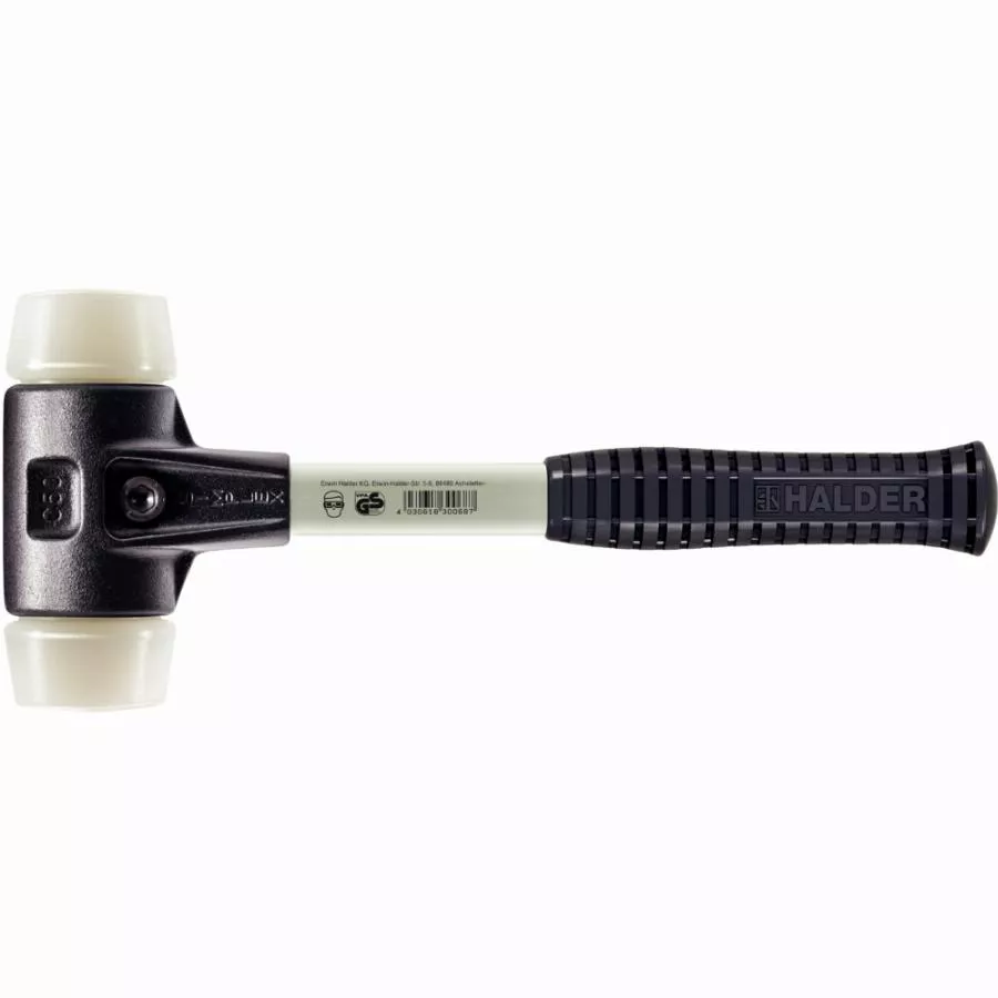 Maillet HALDER SIMPLEX Nylon Avec Boîtier En Fonte Malléable Renforcée Et Manche En Fibre De Verre - D=60 Mm - 3708.060 1 Maillet HALDER SIMPLEX Nylon Avec Boîtier En Fonte Malléable Renforcée Et Manche En Fibre De Verre - D=60 Mm - 3708.060