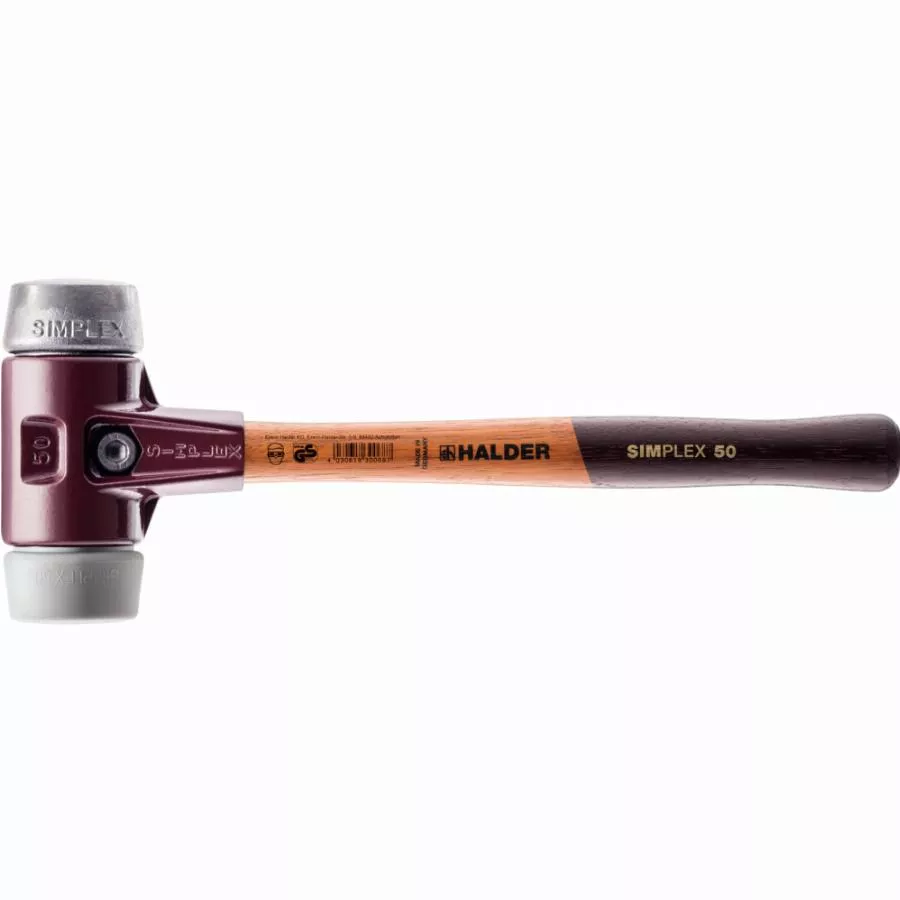 Maillet HALDER SIMPLEX TPE Moyen / Métal Doux Avec Boîtier En Fonte Malléable Et Manche En Bois - D=40 Mm - 3039.040 1 Maillet HALDER SIMPLEX TPE Moyen / Métal Doux Avec Boîtier En Fonte Malléable Et Manche En Bois - D=40 Mm - 3039.040
