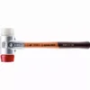 Maillet HALDER SIMPLEX Plastique / Superplastique Avec Boîtier En Aluminium Et Manche En Bois - D=40 Mm - 3167.040