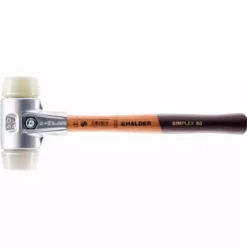 Maillet HALDER SIMPLEX Superplastique / Plastique Avec Boîtier En Aluminium Et Manche En Bois - D=50 Mm - 3178.050