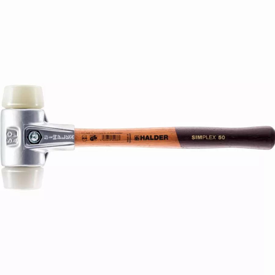 Maillet HALDER SIMPLEX Superplastique / Plastique Avec Boîtier En Aluminium Et Manche En Bois - D=50 Mm - 3178.050 1 Maillet HALDER SIMPLEX Superplastique / Plastique Avec Boîtier En Aluminium Et Manche En Bois - D=50 Mm - 3178.050