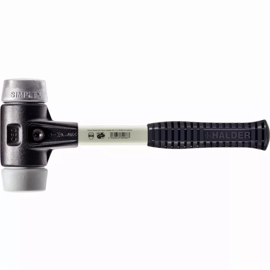 Maillet HALDER SIMPLEX TPE Moyen / Métal Doux Avec Boîtier En Fonte Malléable Renforcée Et Manche En Fibre De Verre - D=40 Mm - 3739.040 1 Maillet HALDER SIMPLEX TPE Moyen / Métal Doux Avec Boîtier En Fonte Malléable Renforcée Et Manche En Fibre De Verre - D=40 Mm - 3739.040