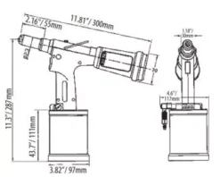 Riveteuse Oleopneumatique 2.4 à 6 MAE Avec Accessoires - RIV503