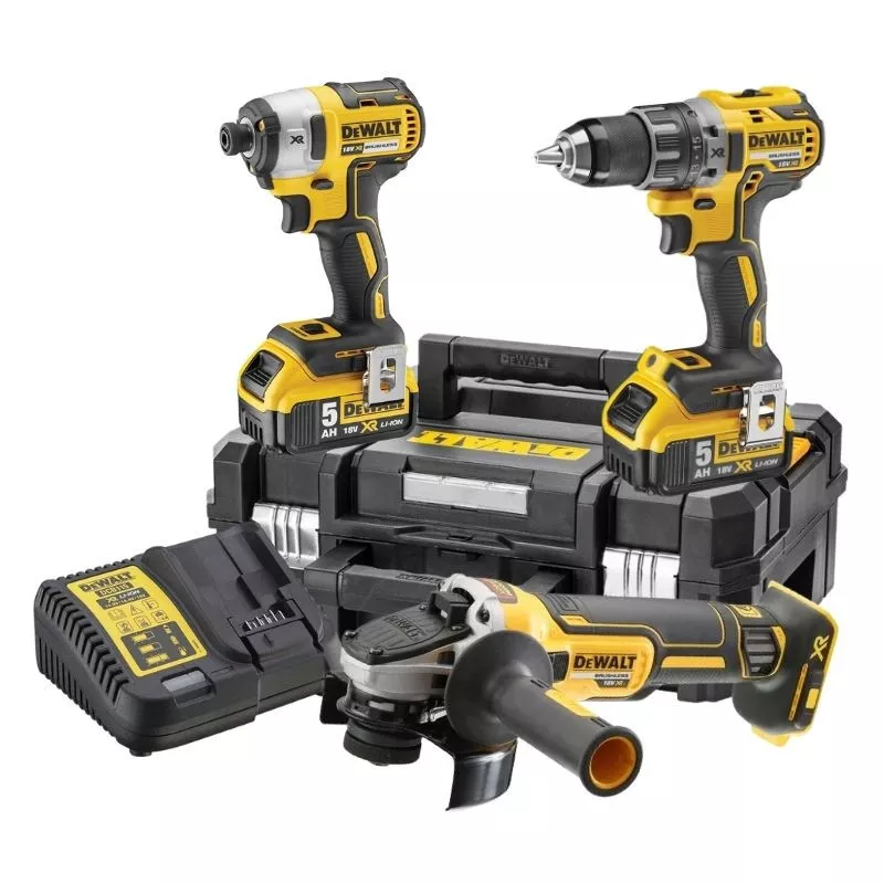 Kit 3 Outils XR 18V Brushless Perceuse Visseuse Compact + Visseuse à Chocs + Meuleuse Ø125MM + 2 Batteries XR Flexvolt 54V - DEWALT - DCK324T2-QW 2 Kit 3 Outils XR 18V Brushless Perceuse Visseuse Compact + Visseuse à Chocs + Meuleuse Ø125MM + 2 Batteries XR Flexvolt 54V - DEWALT - DCK324T2-QW – Image 2